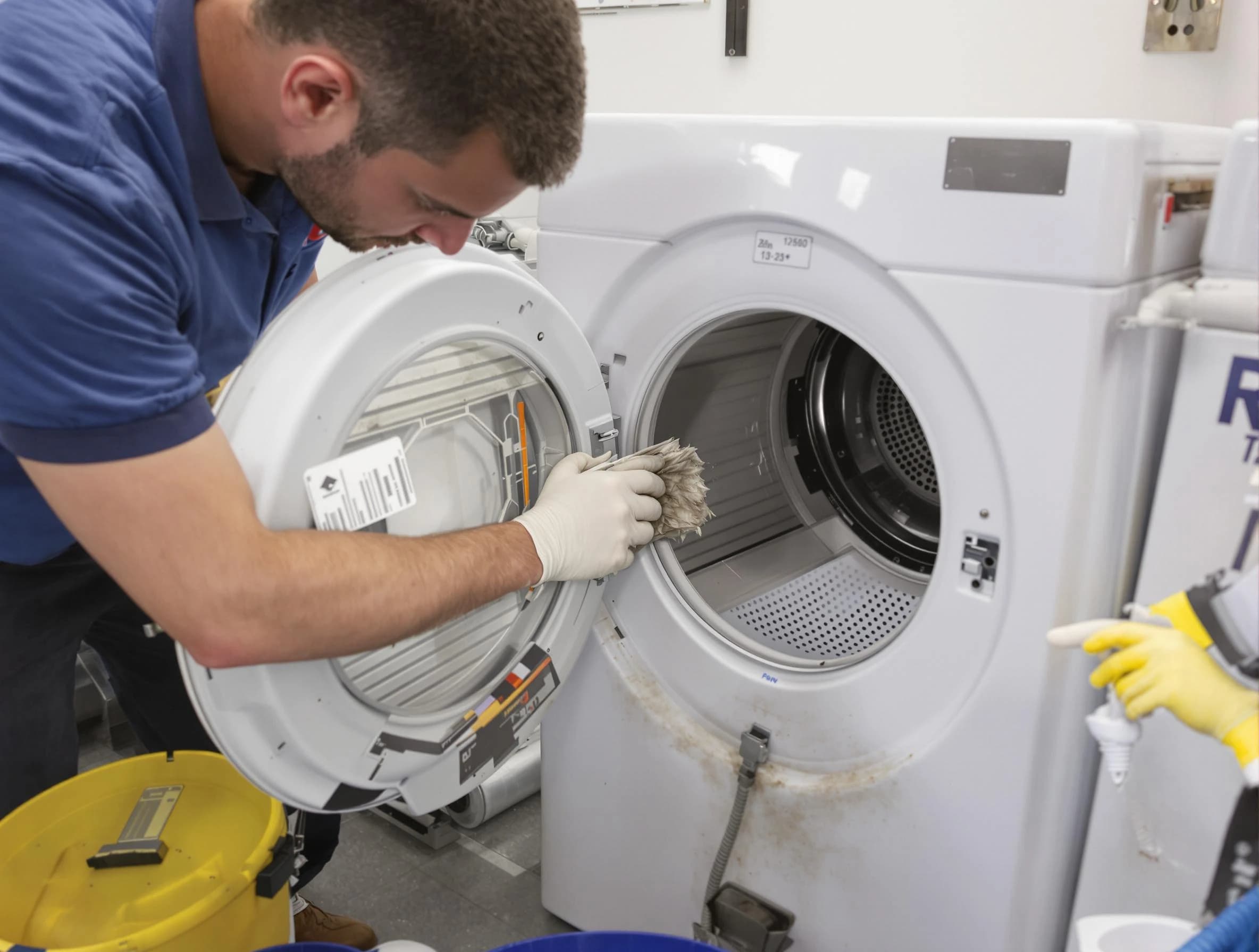 Genesee Dryer Vent Cleaning specialist performing detailed lint trap cleaning service in Genesee