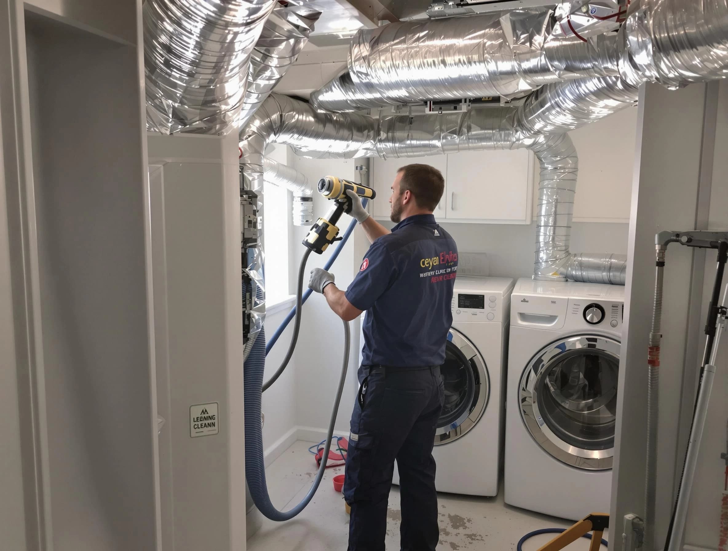 Genesee Dryer Vent Cleaning specialist using advanced equipment for thorough duct cleaning in Genesee